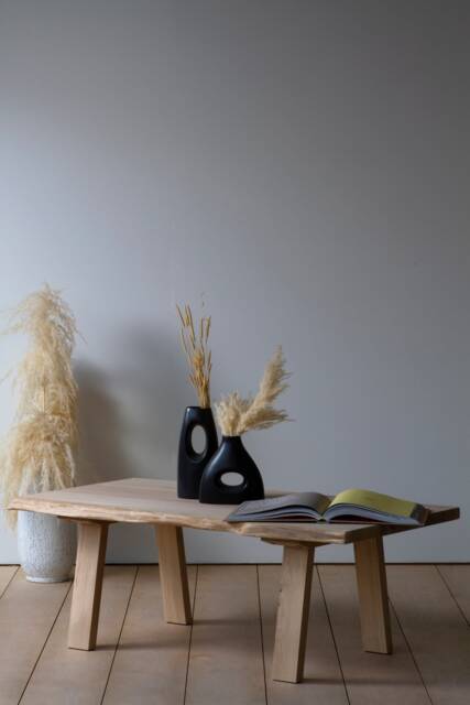 Konk ??? Waney-st??ng Coffee Table [Wooden Legs] Bespoke Sizes Available Industrial Oak Live Edge Side - image 1