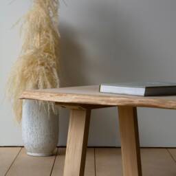 Konk ??? Waney-st??ng Coffee Table [Wooden Legs] Bespoke Sizes Available Industrial Oak Live Edge Side - thumbnail 2