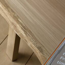 Konk ??? Waney-st??ng Coffee Table [Wooden Legs] Bespoke Sizes Available Industrial Oak Live Edge Side - thumbnail 3