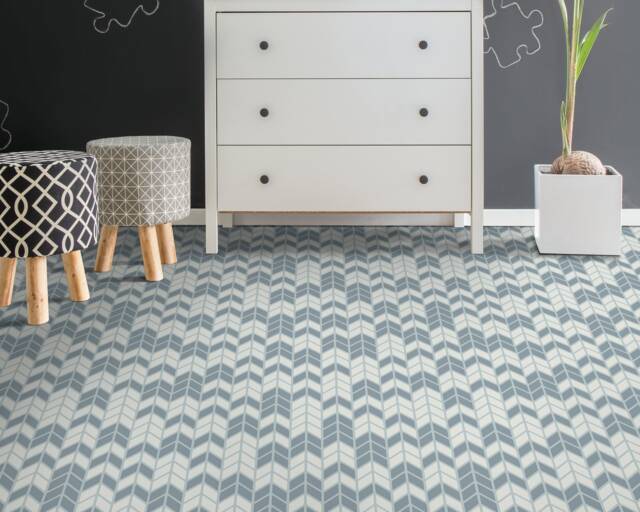Aztec Decorative Arrows Vinyl Flooring, White Ideas For Work, Blue Waterproof Material, Geometric Living Room Decoration, Nursery Art - image 1