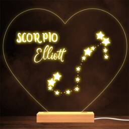 Constellations Zodiac Sign Scorpio Personalised Gift Lamp Night Light - thumbnail 1