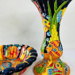 Talavera Mexican Pottery Bird Bath - thumbnail 2