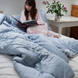 Wool Duvet Size 155x220 cm, Summer Warmth, Blue - Us Duty Paid - thumbnail 3