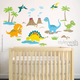 Dinosaurs Wall Decals For Nursery, Stickers, Playroom Kids Room Decor, T-Rex Decal, Decor - thumbnail 2