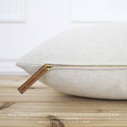 Neutral Linen Pillow Cover 20 X Designer Natural Decorative -- Plh Signature - thumbnail 3