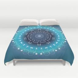 Mandala Duvet Cover, Blue Cover, Mandala Bedding, Bohemian Bedding, Turquoise Duvet, Bedroom Decor, Gift For Her - thumbnail 2
