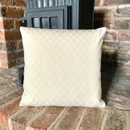 654. Handmade Yellow Cross Diamond 100% Cotton Cushion Cover, Different Sizes Available - thumbnail 1