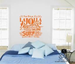 Surf Party Nursery Wall Decal Vintage Style Vinyl Sticker