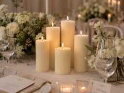 Textured Ribbed Pillar Candles - Chic & Cozy Vibe Perfect For Every Occasion Ideal Events & Home Wedding Gift - thumbnail 1