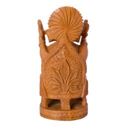 Wooden Ganesh - Ganpati God Statues Hindu Diety God Sculptures Ganesha Idol - thumbnail 3