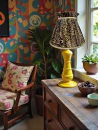 Pleated Leopard Print Tapered Drum Table Lamp Shades Ceiling Lights Pendants Floor Standard Lampshade - Animal Print Fabric Lamp Shades - thumbnail 1