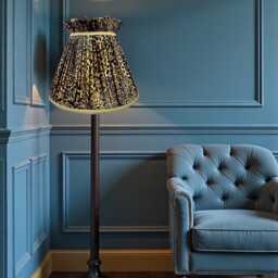 Pleated Leopard Print Tapered Drum Table Lamp Shades Ceiling Lights Pendants Floor Standard Lampshade - Animal Print Fabric Lamp Shades - thumbnail 3