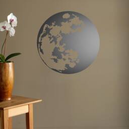 Silver Moon Wall Decal Metallic Space Decor P203 - thumbnail 2