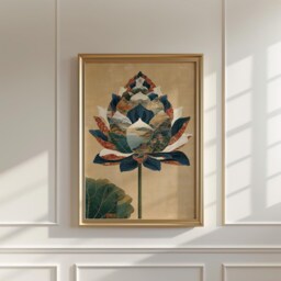 Lotus Flower Poster, Asian Botanical Wall Art, Nature Print - thumbnail 3