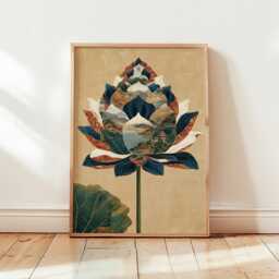 Lotus Flower Poster, Asian Botanical Wall Art, Nature Print - thumbnail 4