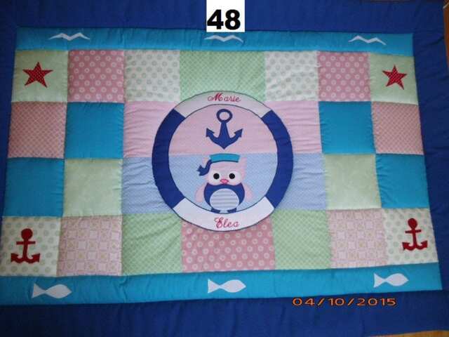 Baby Blanket, Quilt, Patchwork Crawler Children's Blanket. Maritim Sofort Lieferbar Changes At No Extra Charge