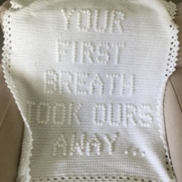 Crochet Baby Blanket Pattern, Your First Breath Saying - PDF Pattern - thumbnail 4