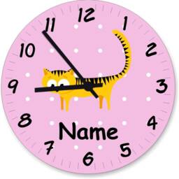 Children's Room Clock, Wall Clock in Pastel Colors With Cute Animals & Personalized Name, Gift Learning Nature, Animal, Individual - thumbnail 4