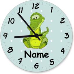 Children's Room Clock, Wall Clock in Pastel Colors With Cute Animals & Personalized Name, Gift Learning Nature, Animal, Individual - thumbnail 2