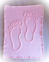 Crochet Foot Prints Baby Blanket Pattern - Steps