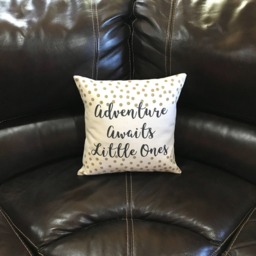 Adventure Awaits Baby Throw Pillow - Twin Nursery Decor - thumbnail 2