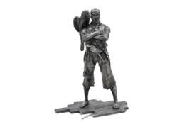 Tin 75mm Pirates. Buccaneer Haiti 1670 Year. Pirate With A Parrot - thumbnail 1