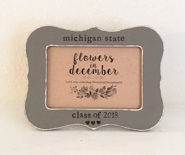 Personalized Graduation Picture Frame Hand Stamped, Distressed Wood - image 1