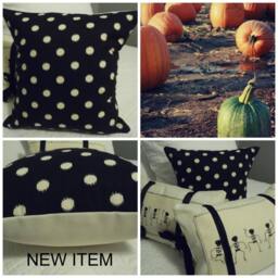 Pillow Covers.black.cream.cream Dots.cream.october Decor.fall Decor.home Decor Covers.teen Room.unisex.accent Pillow.toss - thumbnail 3