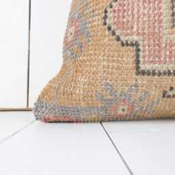 Turkish Kilim Pillow Cover - 20x20 Inch Vintage Anatolian Home Decor - thumbnail 2