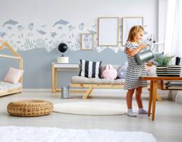 Coral Reef Stencil Under The Sea Wall Mural For Nursery & Kids Room - thumbnail 1