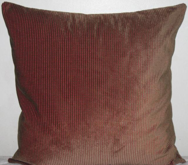 "Chenille Striped Pattern Decorative Pillow Cover-18""x18" - image 1