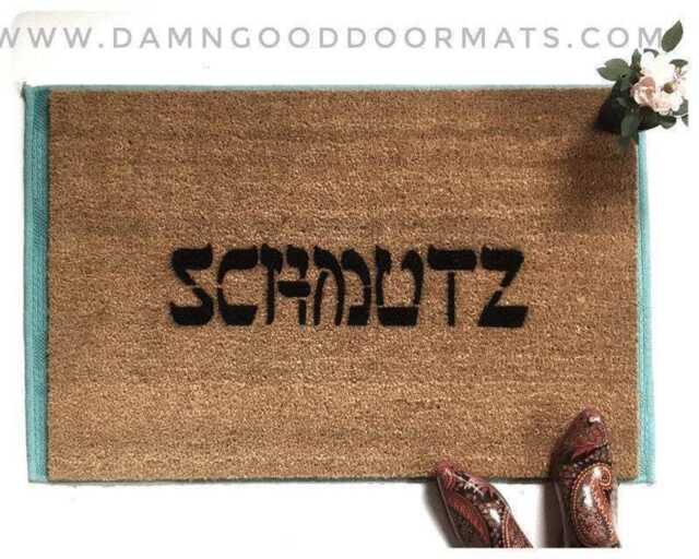 Sarcastic Jewish Doormat, Yiddish Schmutz - Outdoor Welcome Rug - image 1