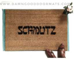 Sarcastic Jewish Doormat, Yiddish Schmutz - Outdoor Welcome Rug - thumbnail 1