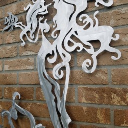 Mermaid Metal Wall Art, Aluminum Mermaid, Fish Ocean Beach House Decor, Mystical Fantasy Art - thumbnail 2