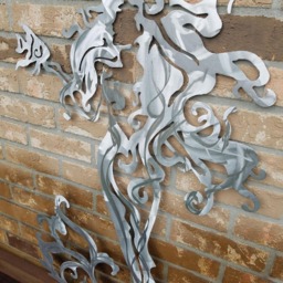 Mermaid Metal Wall Art, Aluminum Mermaid, Fish Ocean Beach House Decor, Mystical Fantasy Art - thumbnail 3