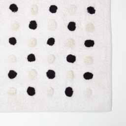 100% Cotton Tufted Polka Dot Bath Mat - Super Absorbent & Non-Slip 50 X 80 cm Soft, Stylish & Washable 4 Colour Options - thumbnail 3
