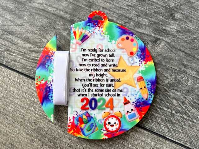 Personalised Kids First Day Of School Gift, 2025 Day, Ribbon Bauble, Grandson Granddaughter, Keepsake