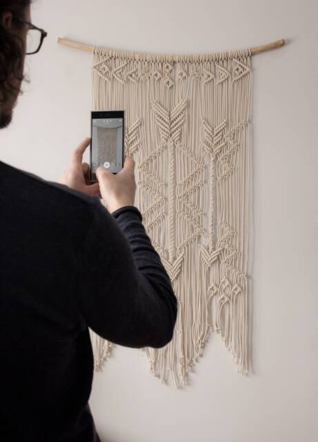 Large Macrame Wall Hanging With Arrows, Boho Decor - image 1