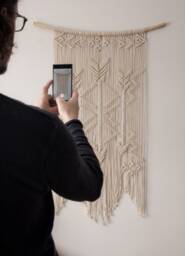 Large Macrame Wall Hanging With Arrows, Boho Decor
