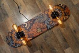 Skateboard Lamp With Dimmable Edison Bulbs - thumbnail 1