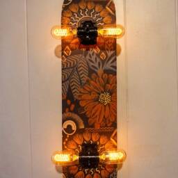 Skateboard Lamp With Dimmable Edison Bulbs - thumbnail 2