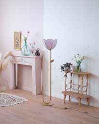Simple Flower Floor Lamp & Lampshade - Lilac