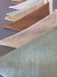 Linen Bunting - Rattan, Sage & Mustard Fabric Baby Shower Nursery Decor Wall Hanging Room Garland - thumbnail 1