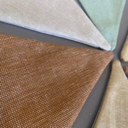 Linen Bunting - Rattan, Sage & Mustard Fabric Baby Shower Nursery Decor Wall Hanging Room Garland - thumbnail 3