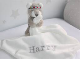 Personalized Bear Snuggle Blanket - Baby Shower Gift