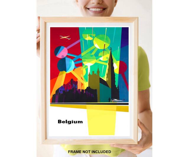 Reprint Of A Vintage Travel Poster To Belgium - image 1