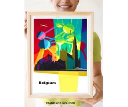 Reprint Of A Vintage Travel Poster To Belgium - thumbnail 1