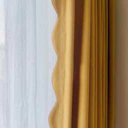 Custom Made With Any Color & Size , A Pair Of Cotton Blend Curtains Scallop Edge, Living Room Curtains, Bedroom Curtains, Nursery - thumbnail 3