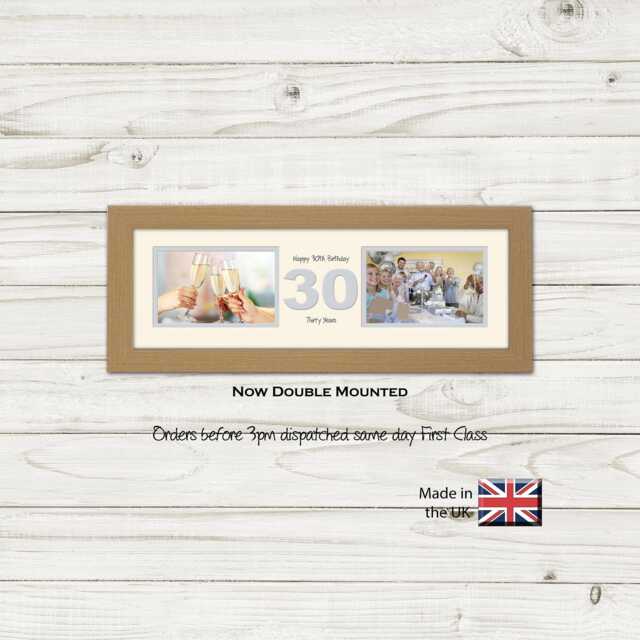 "30Th Photo Frame Word Birthday Special Gift Two Box 6""x4" - image 1