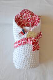 Christmas Baby Blanket, Newborn Swaddle Minky Couverture D'emmaillotage, Limited Edition Last - thumbnail 1